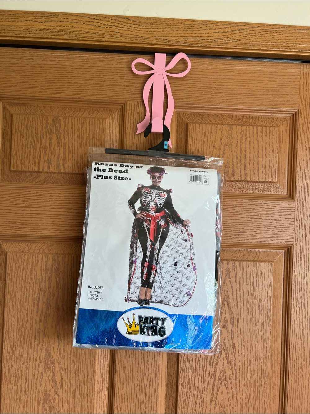 Party King Rosa Day of the Dead Plus Size Skeleton Costume - Black & Red